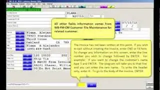 Invoice Entry, Print and Audit Trail Update in Accounts Receivable