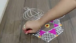 5×3 Kollam Design#Easy Rangoli designs
