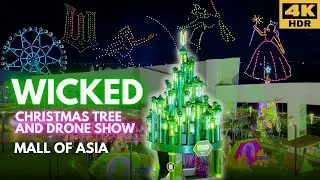 Wicked For Good at MOA Sky! Enchanted Drone Show & Christmas Tree Lighting | Mall of Asia [4K]