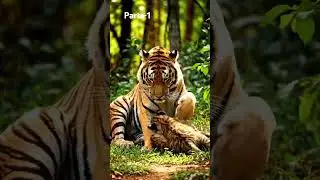 Tigress with little cubs amazing video #viral #trending #shortsfeed