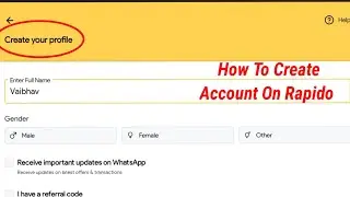 How To Create Account On Rapido Bike Taxi