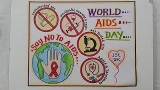 World Aids Day Drawing Easy Steps//World Aids Day Poster Drawing//How to Draw  World Aids Day Chart
