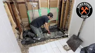 Tile Shower Floor Removal Tips - #shorts