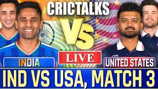🔴 Live: IND vs USA, World Cup, Live match Today, Live Cricket Score, Commentary Last 12 Overs