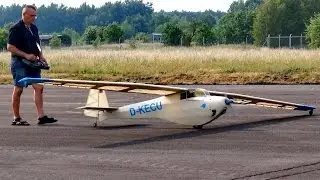 SF-24B SCHEIBE MOTOR SPATZ GIANT RC OLDTIMER MOTOR GLIDER FLIGHT / RC Meeting Berlin Gatow 2015