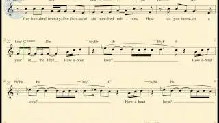 Flute - Seasons of Love - Rent - Sheet Music, Chords, & Vocals