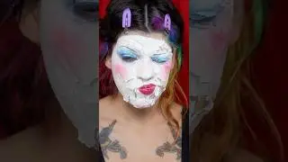 Maquiagem de boneca quebrada (craked dolls) inspirada na @anemariemua 🩶✨