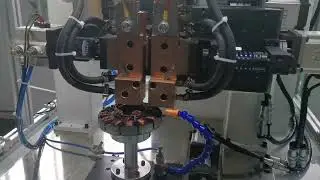 BLDC Motor Stator Terminal Clamp Welding machine Motor Production Wind Automation #shorts