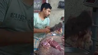 Amazing Cutting Skills | Big OX meat cutting skills In beef market bangladesh #shorts