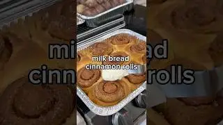cinnamon rolls made with milk bread dough 🤍🍞 #milkbread #bakery #bread #foodshorts #cinnamonrolls