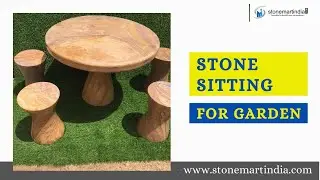 STONE TABLE AND CHAIRS FOR GARDEN | STONE SITTINGS | STONE FURNITURE FOR GARDEN | GARDEN DECOR