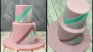 Fringe Cake | Geometric Cake | Simple yet Beautiful Cake