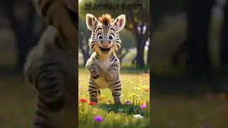 Baby Lion & Zebra Playtime 🦁🦓 |  #shortsfeed #funny #cute #shorts #viralvideo  #lion #zebra #funny