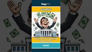 🇬🇧 Surplus Meaning : Flash Card : Learn English Vocabulary