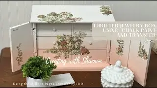 Thrifted Jewelry Box Makeover Using the all new Millot’s Pages Transfer by IOD Spring Release 2023
