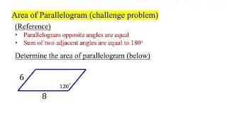 Area of Parallelogram (challenge problem)
