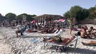 Italy Beach Walk ✨☀️🏖🇮🇹 Sardinia end of season Beach Party beaches near Olbia City