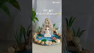 DIY Waterfall Decor with Buddha Statue🪴🌼 | Peaceful Home Ambience ✨️ #diy #homedecorideas #trending