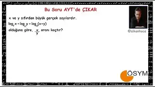 Bu Soruyu Görmeden AYT'ye Girme - ACİL Matematikten LOGARİTMA Sorusu