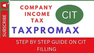 COMPANY INCOME TAX FILLING ON TaxPromax (CIT)