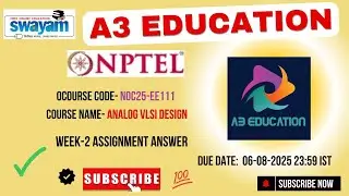 NPTEL Analog VLSI Design Week 2 Answers | NOC25-EE111 | IIT Kanpur | Jul-Dec 2025