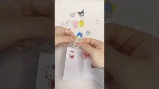 🍑Tutorial🍑 DIY Sanrio Paper Stickers 산리오 종이스티커 만글기 #sticker #diy #sanrio #tutorial