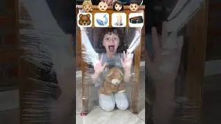 Meninos ou meninas quem vai rasgar a parede transparente?!😱 #shorts #challenge