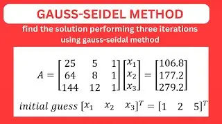 Gauss-Seidel method - Linear iterative methods with solved problems