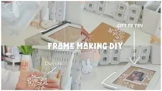 A5 frame 🍉🍒making || diecut frames 🥞🧀 || (frame making + gift for my subscriber ) 