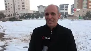 Kahramanmaraş'ta tilkiyi kuru yemişle besleyen doğasever