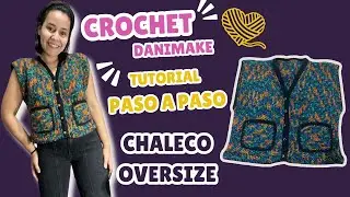 🧶 Cómo tejer un chaleco sin mangas paso a paso | Crochet fácil en talla S-M