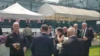 Before and after the Remembrance Day 2024 British Club. People arriving and refreshments afterwards.