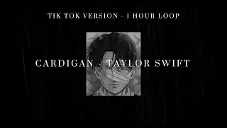 Taylor Swift - Cardigan (Slowed + Reverb) with Gentle Rain | Aesthetic Lyric Video #music