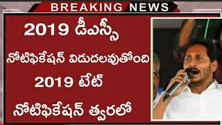 Ap Dsc Notification 2019 Released | Ap Tet 2019 Notification | Ap Dsc Latest News Today