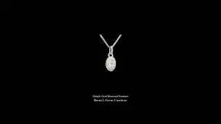 Simple Oval Diamond Pendant #youtubeshorts #diamondpendants