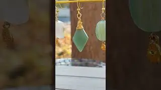 Shop a great selection of handmade gemstone earrings @thebluechick.ca #shorts