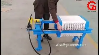 Manual jack filter press operation video