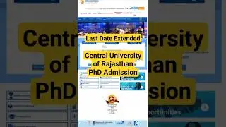 🔥CURAJ PhD Admission last date extended #shorts #phdadmissions #curaj #lastdatesextended #phd