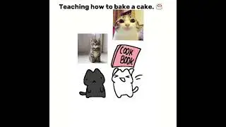 Teaching how to bake a cake. 🎂 #cartoon #youtube ￼