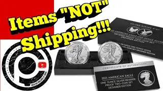 U.S. Mint Shipping Problems! American Eagle 2021 Silver Reverse Proof Two-Coin Set Designer Edition!