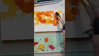 Painting a background with gouache. #shorts #art #painting #artvideo #gouache #shortvideo #artist