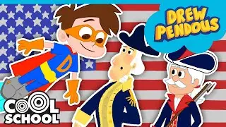 Super Drew INTERVIEWS GEORGE WASHINGTON FOR PRESIDENT'S DAY 🇺🇸 | Cartoons for Kids