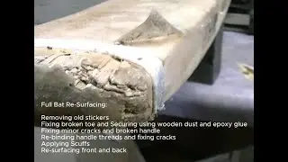 Cricket Bat Full Resurfacing | Broken Handle and Toe