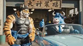 Cat fixing car 2