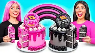 Black vs Pink Cake Decorating Challenge | Funny Food Challenges by Trend DO