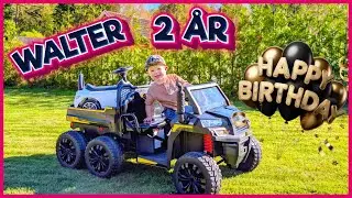 Walter fyller 2 år 🎉 Paketöppning, födelsedagskalas & ny elbil 🚗