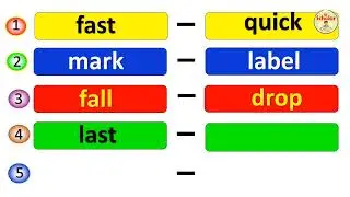 Synonyms words in English|5  synonyms word |similar words|5 example of synonyms