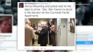 Ben Carson gets trapped in elevator