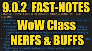 FAST NOTES 9.0.2 (Shadowlands pre-patch Patchnotes)