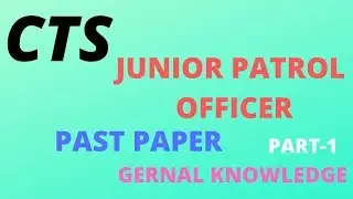 CTS Junior Patrol Officer paper 2020 solved || PART-1 GK